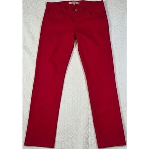 Forever 21 Red Straight-Leg Stretch Jeans